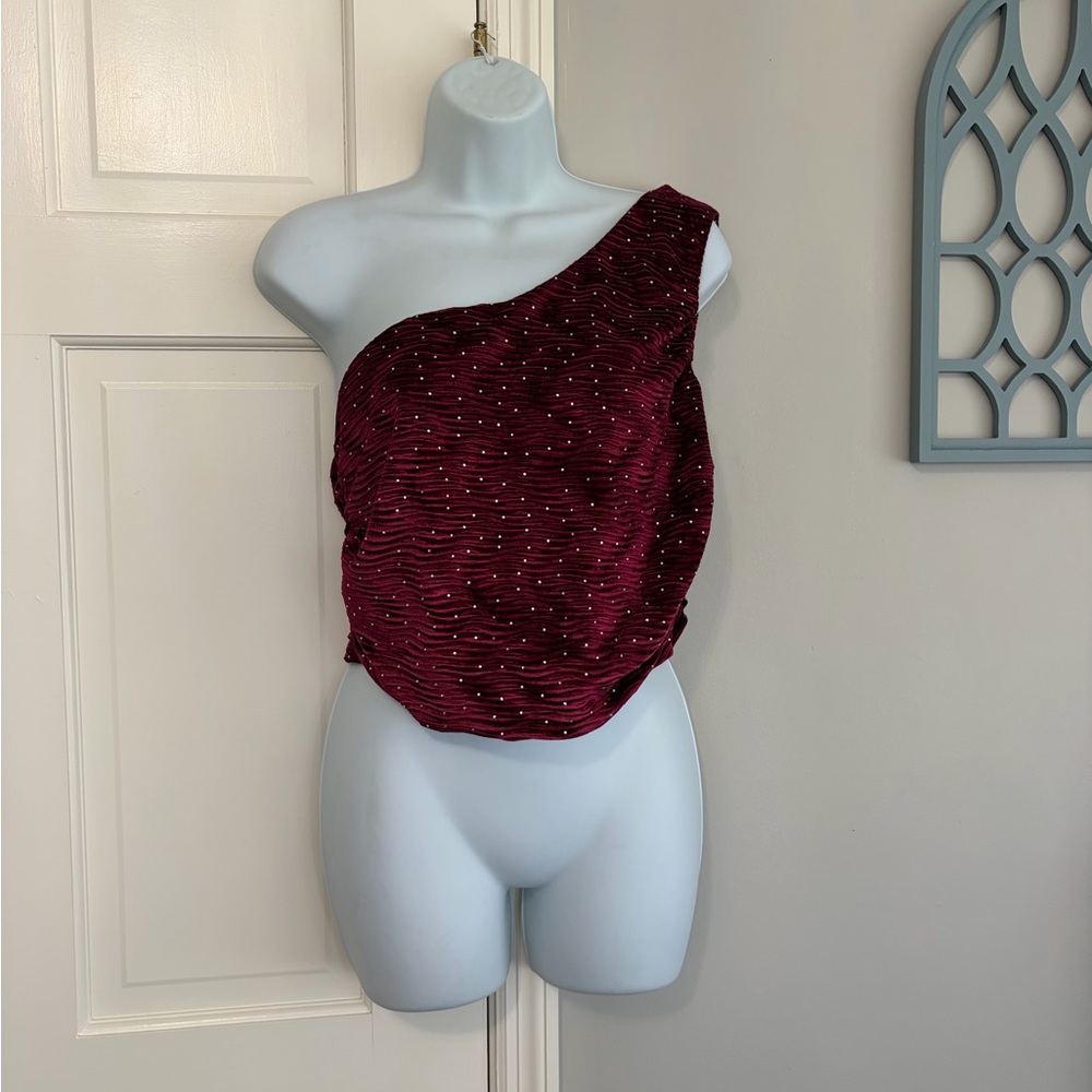 Cider Burgundy Top with Silver Details